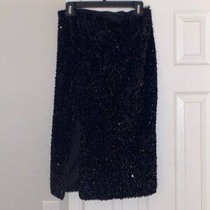 Black sequins skirt